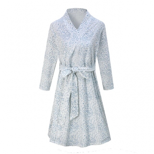 Miracle Baby Soft 100% Cotton Dressing Gowns, Stretchy Knitted Delivery Nursing Dress with Pockets